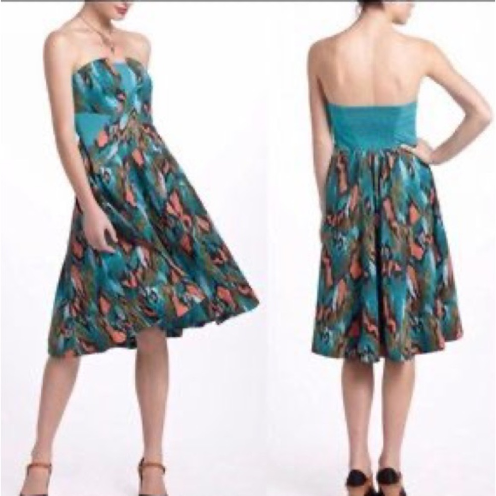 Anthropologie Girls From Savoy Painted Ikat Dress NWT - Picture 8 of 10